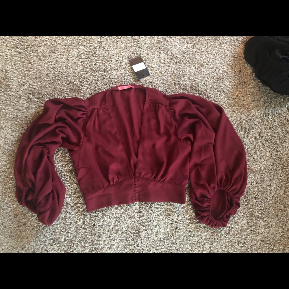Wine balloon blouse